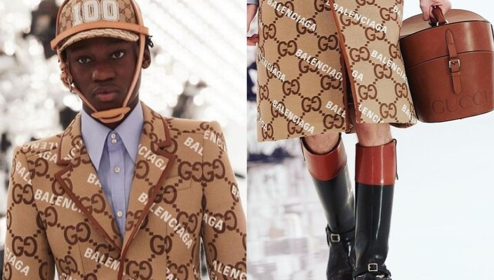 聯乘系列的服裝在細節上亦融合了GUCCI和Balenciaga的特色元素，像是採用了 Balenciaga 最具代表性的輪廓剪裁，以及在Balenciaga 的招牌單品 pants shoes上採用了